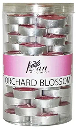Pan Aromas - (Orchard Blossom) Scented Tealight Candles| Pack of 45| Long Burning Tealight Scented Candles for Home, Office & Gifting - 2.5 hrs to 3 hrs Burn Time