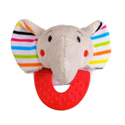Wristy Buddy Elephant Teether For Babies, 0-2.5 Yrs Baby Chew Toys, Wrist Teethers For Babies, Natural Organic Freezer Safe Teethers, Relief Sore Gums, Silicone Bpa Free Baby Teething Toys #TOP2