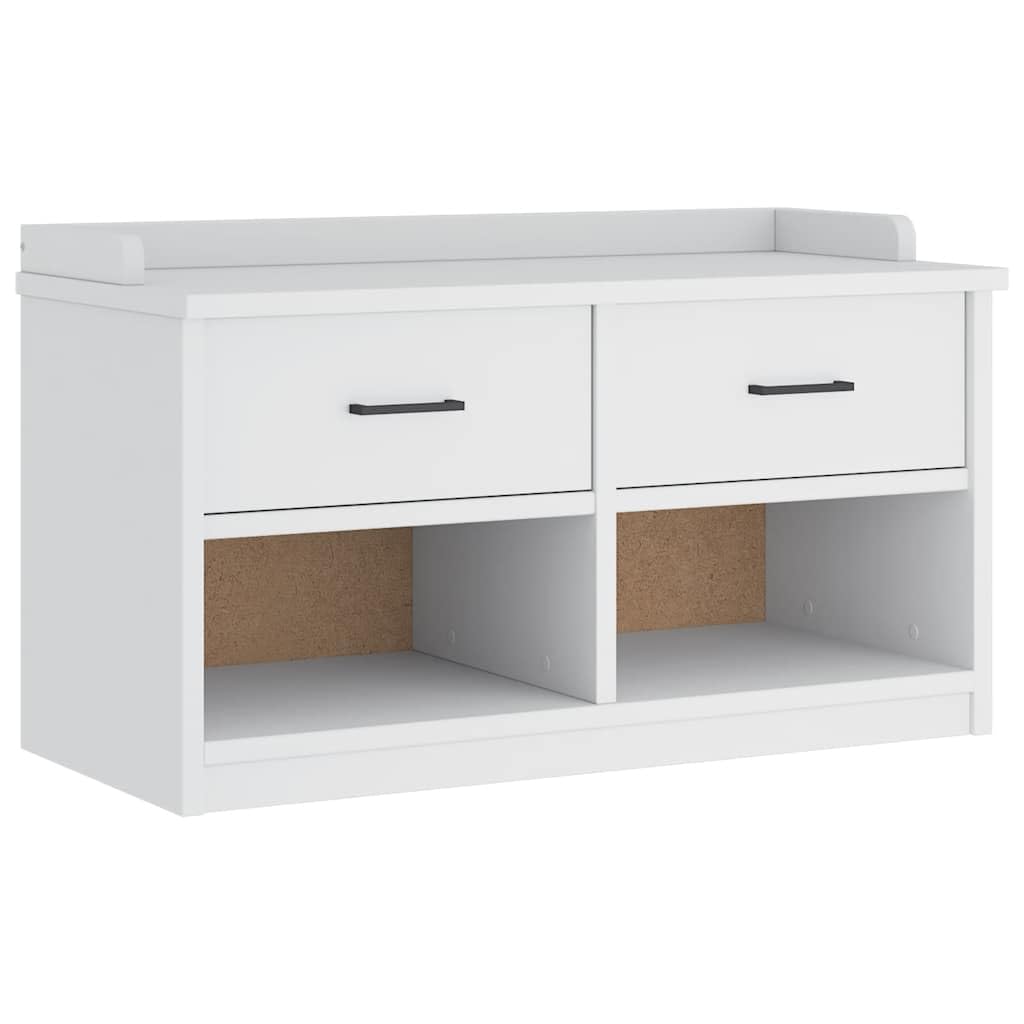 Ławka do korytarza Sandnes biała sosna 87 x 40 x 50 cm