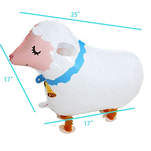 Walking Animal Balloons Pet Balloon Air Walkers, Kids Animal Theme Birthday Party Supplies Birthday Decorations (Sheep) #TOP2