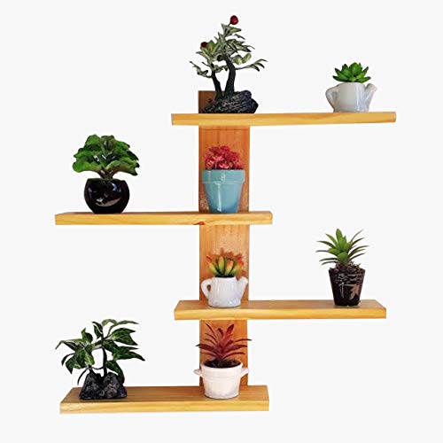 Floreira Vertical Rústica Com 4 Prateleiras de 26cm Cada Flower Plus - Palleter