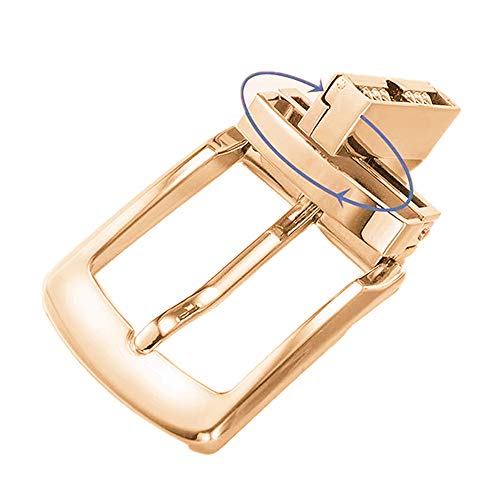 Reversible Prong Belt Buckles For 1 3/8Inch 35mm Mens Belt Straps Gold/Sliver Replacement Buckles(Gloden)