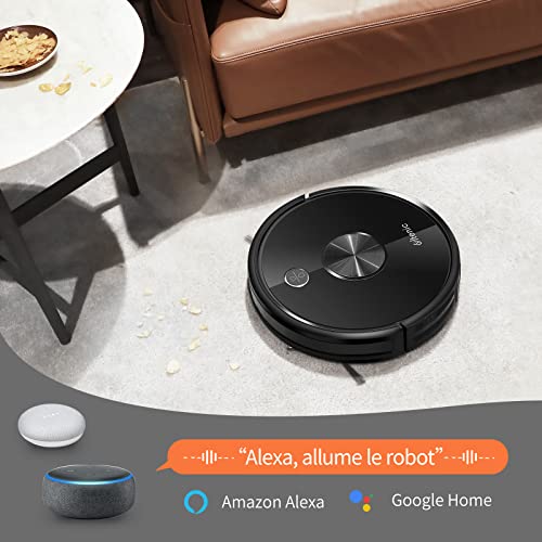 Ultenic D5s Pro Robot Aspirateur Laveur 3000PA 2 en 1, 150min d'Autonomie, Contrôle Intelligent avec App et Alexa, Idéal pour Les Poils d'Animaux, Cheveux, Poussière et Moquettes - Image 5