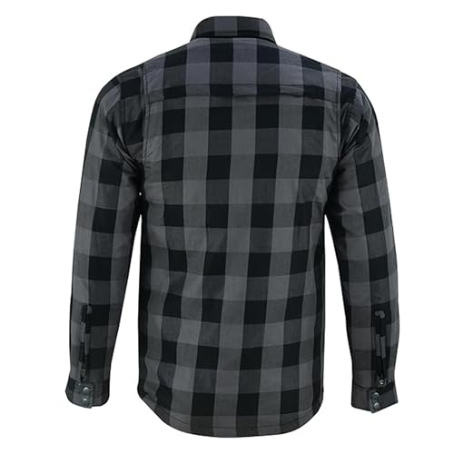 Ds Daniel Smart DS4670 Men Motorcycle Flannel Shirt Sporty Armored Kevlar Shirt Water Resistant And Durable thumb #1