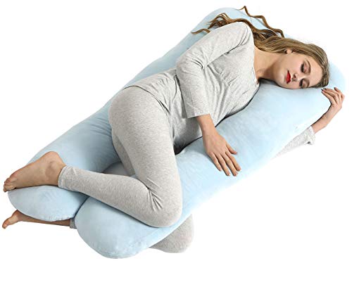 LOOTUS U-förmiges Schwangerschaftskissen Seitenschläferkissen Lagerungskissen 140 x 78 cm, mit...
