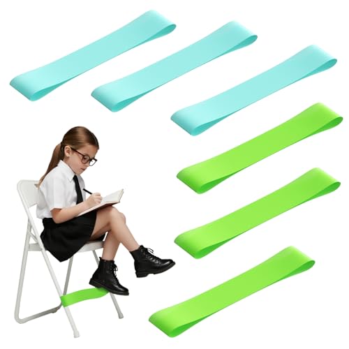 10 Stück Dehnbare Stuhlbänder für Kinder, Stuhlzappelbänder Flexible Sitzgurte, Bunte Stuhlbänder Elastische Stuhlbänder, Federnde Stressbänder Sensorische Stuhlbänder Passend für Zuhause, Schule