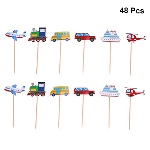 Gadpiparty 48 Pçs Decoração De Carro Para Cuartos Decoração De Bolo Decoração De Bolo Topo De Bolo P