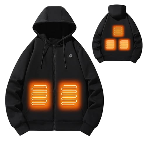 Heated Jacket, Heated Hoodies for Men&Women Lightweight Winter Warm USB Electric Outdoor Sweatshirts Jackets Unisex