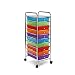 Seville Classics Multi-Color 10-Drawer Organizer Cart,