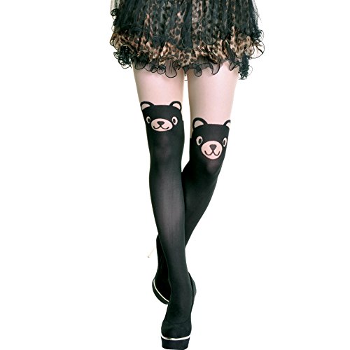 Angelina Girls Animal Pattern Faux Thigh High Pantyhose