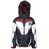 Marvel Avengers Big Boys Zip-Up Cosplay Winter Coat Puffer Jacket Red/Black 10-12
