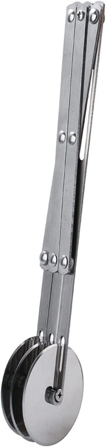Bread Slicing Guide Stainless Steel Pizza Cutter Roller Knife Cake Bread Pies Round Pastry Pasta Dough Kitchen Baking Tools (Color : Threewheels)