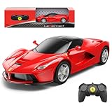 YYC 1:24 Scale Remote Control Car for Ferrari, Model RC Cars for LaFerrari with 2.4GHz, Electric Sport Racing Hobby Vehicle Gift for Adults, Kids, Boys, Girls - Red