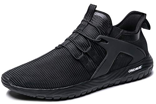 ONEMIX Zapatillas de Deporte Respirable para Correr Deportes Zapatos Running Hombre Casual Walking Sneakers 1328 Black 43