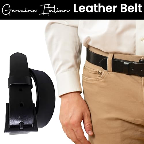 1 3/8" Genuine Italian Leather, Vegetable Tanned Belt for Men and Women | Airport & TSA Friendly, No Buckle Hassle3