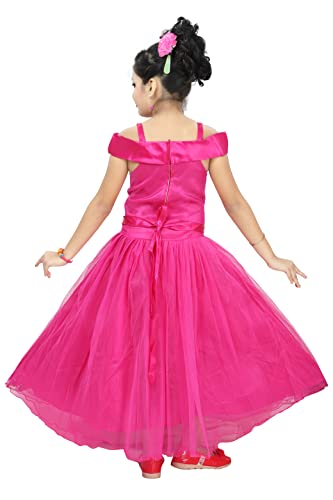 Image of Chandrika Kids Floral Applique Festive Gown Dress for Girls.