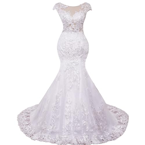 Princess Cathedral Train Tulle And Lace Wedding Dress LD4349, 60 Days / Ivory / US4-UK6-EUR34-591035