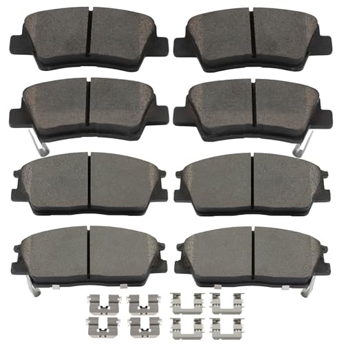 Image of SCITOO D1812 D2285 Front & Rear Ceramic Brake Pads Sets w /Hardware Replacement For Hyundai For Venue 2020-2023,For Kia For Soul 2020-2022