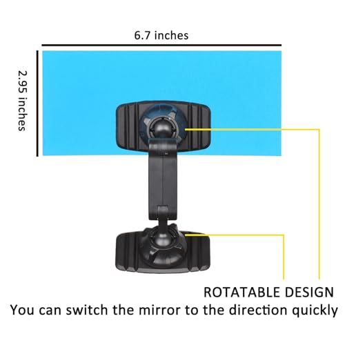 Acrylic Wide Angle Rear View Mirror for Cubicle Desk Computer PC Monitor to See Behind You, Stick-on Convex Mirror for Office Work Car Personal Safety and Security Decor Accessories - 1 Pack