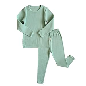 DreamBuy 6M-7A bébé Enfants Bambin Unisexe Filles et garçons Doux Coton Confortable côtelé Pyjama/vêtements de détente élastique vêtements de Nuit 2pcs Set