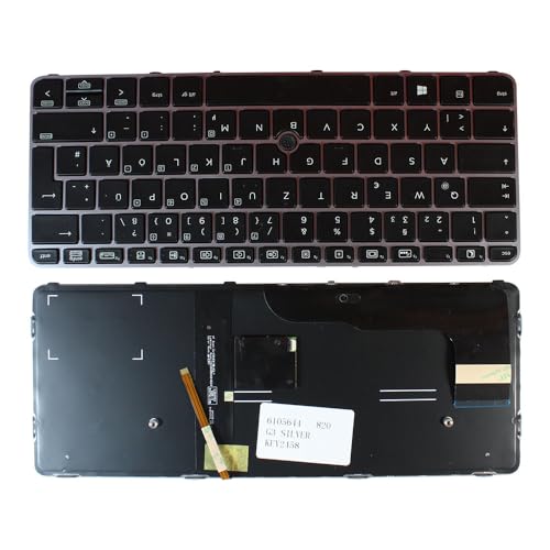 Clavier rétroéclairé HP EliteBook 820 G3 avec aiguille argent Power4Laptops