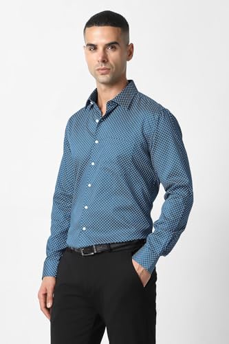 Image of Van Heusen Formal Shirt for Men | Cotton | Print | Slim Fit | Full Sleeves