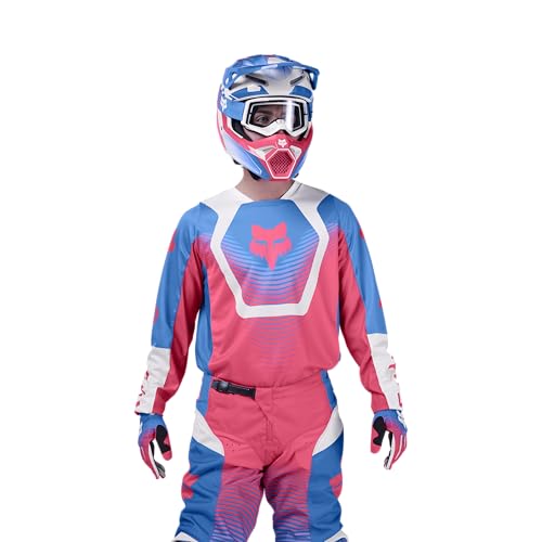 Fox Racing Men's 180 Collect Motocross Dirt Bike Jersey, Blue/Pink, Small