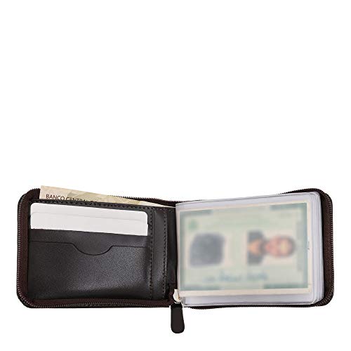 Carteira De Couro Legítimo Masculina Porta Cartão Nota 86 (Café)