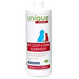 Unique Pet Odor and Stain Eliminator - 32 oz. Liquid Concentrate - Makes Over 2.5 Gallons Cleaner -