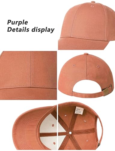 Image of 3 Pack Plain Cotton Strapback Baseball Hat Adjustable Low Profile Blank Team Ball Caps for Men Women