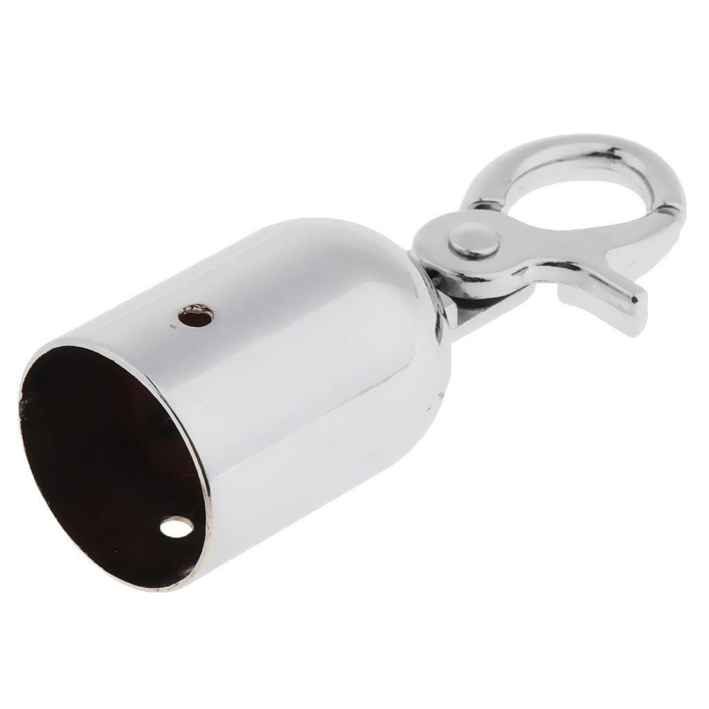 WOVEBIUS Rope Barrier End Stopper Cord End Caps with Hook 2.5cm Silver/Gold Silver