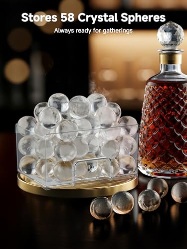 Image of 2 inch Clear Ice Ball Maker with ClearCore Technology,155pcs /Day,4 Ice Balls in 39 Mins,Countertop Sphere Maker with Automatic Water Supply&Self-Cleaning,Enhanced Insulation for Whiskey & Bourbon