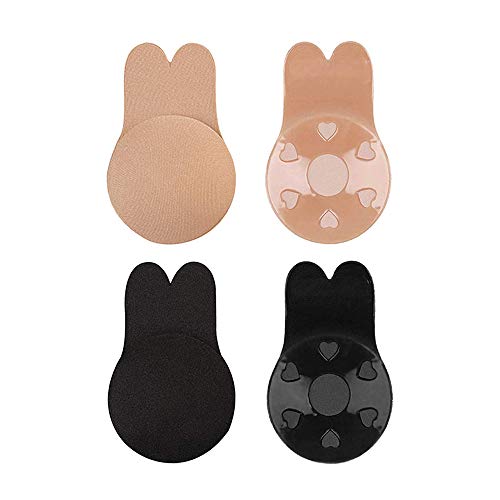 Invisible Bra Adhesive Strapless Backless Breast Lift Nipplecovers Sticky Invisible Bra Rabbit's Ears