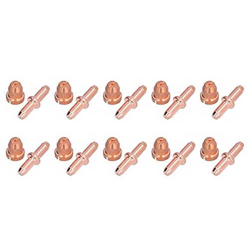 Electrode Tip Kit, 10 Set Copper Replacement Plasma Cutter Consumables for Spreading Arc for TC80