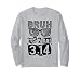 Bruh It's Pi Day 3.14 Math Teacher Mathematics Men Women Kid Long Sleeve T-Shirt