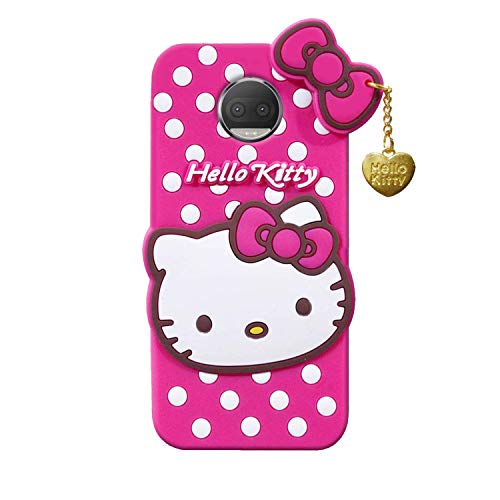 Image of Unirock Hello Kitty Back Case Cover for Asus Zenfone Max Pro M1| 3D Cute Hello Kitty Case |Soft Silicone Rubber Back Cover with Pendant Kitty Cover for Asus Zenfone Max Pro M1 (Pink)