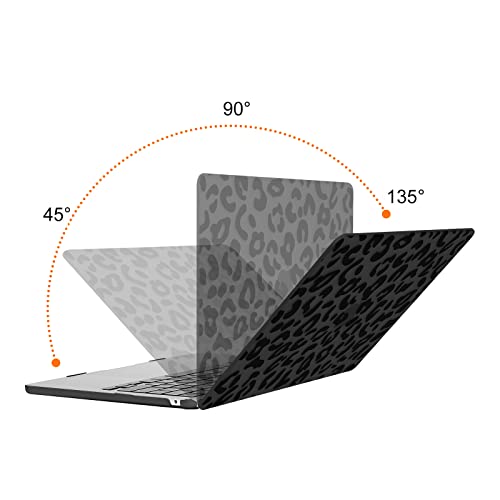 MOSISO Compatible with MacBook Air 13 inch Case M5 2026 M4 2025 M3 M2 2024-2022 A3449 A3240 A3113 A2681, 3 in 1 Leopard Grain Hard Case&Keyboard Cover&ScreenFilm for MacBook Air 13.6 Case, Black by MOSISO - Image 3