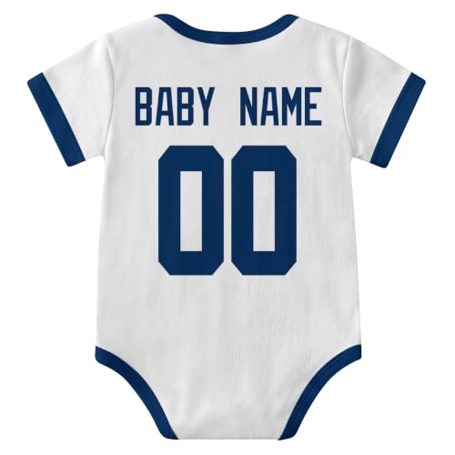 Image of KREDE Baby Clothes Custom Short Sleeves for Baby Boy Gifts | Custom Bodysuit with Number Name Gifts for Baby