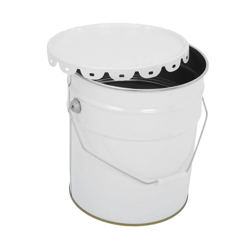 B Baosity Lata de Pintura Vacía Cubeta Metálica con Tapa Y Asa Portátil Recipiente de Almacenamiento para Barnices Adhesivos Pinturas Y Disolventes Resistente a, 20l