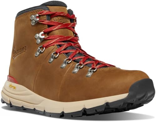 Danner Mountain 600 Leaf Gore-Tex Waterproof Hiking Boots for Men Made with Full-Grain Leather, with Breathable Gore-Tex Barrier and Traction Outsole, Grizzly Brown/Rhodo Red - New - 11D - 3