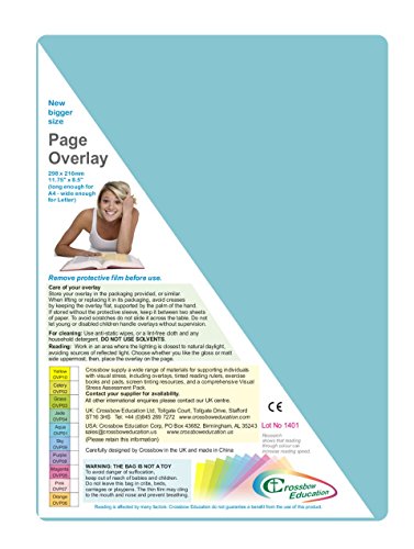 Crossbow Education Aqua Page Overlay Pack of 5