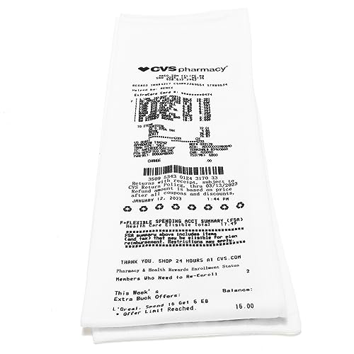 ASVP Shop CVS Receipt Scarf - Double Sided - Fleece Scarf - Made To Look Like A Real CVS Receipt - Thumbnail 2