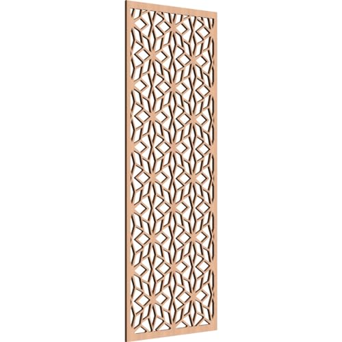 Image of 23 3 /8 inchW x 59 3 /8 inchH x 3 /8 inchT Lake Decorative Fretwork Wood Wall Panels, Alder