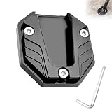 SANDEZI Base Cavalletto Laterale per Suzuki V-Strom 800 2023-2024, Estensione Supporto Moto Piastra Allargatore Antiscivolo Ingranditore Alzamoto Base,Black