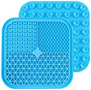 Premium Silicone Licking Mat for Canine & Cats with Suction Cup,3 Pack Pet Lick Mat, Cat Canine Sluggish Feeder Mat for Separation Anxiousness Aid, Chewing Habits,Meals Grade