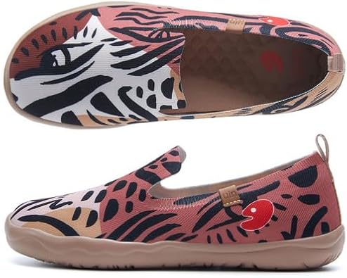 UIN Womens Casual Loafers Travel Painted Walking Slip On Lightweight Comfortable Canvas Fashion Sneakers