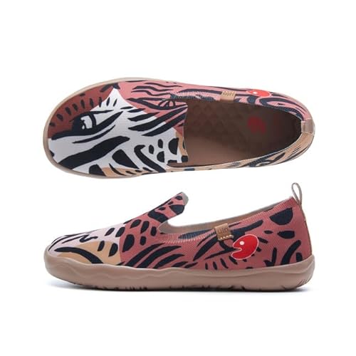 UIN Women's Art Painted Loafers Slip Ons Flats 9.5
