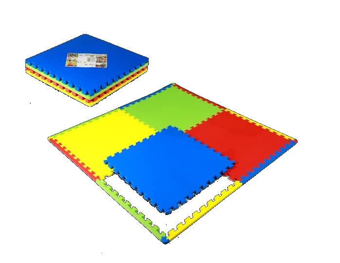 Image of Fit Spree Eva Interlocking Puzzle mats Keep Your Floor Protected Against Scratches, Scuffs, and dents, Especially When Used for Your Home Gym, Garage, or Children's Play Area.