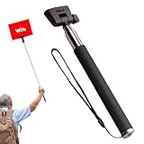 Tragbarer Poster- Und Schilderständer – Verstellbarer, Teleskopischer Displayhalter Aus Edelstahl, 26,5–101 Cm | Tragbare Einziehbare Werbeschildstange Für Reiseleiter, Veranstaltungen, Innen- Und Auß