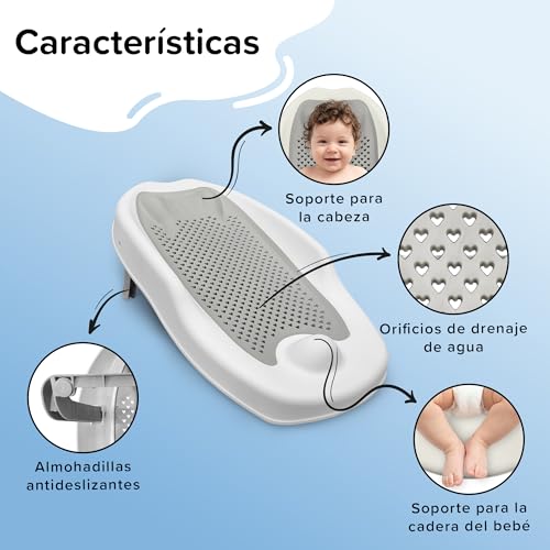 Miniatura 5 de Bañera Bebe Con Patas. Bañera Plegable Bebé Con Silla Baño Portatil Bañeras Para Bebes Plegables Con Soporte Metalico Antideslizante Tubo De Desagüe Y Aclarador Para Bebe
